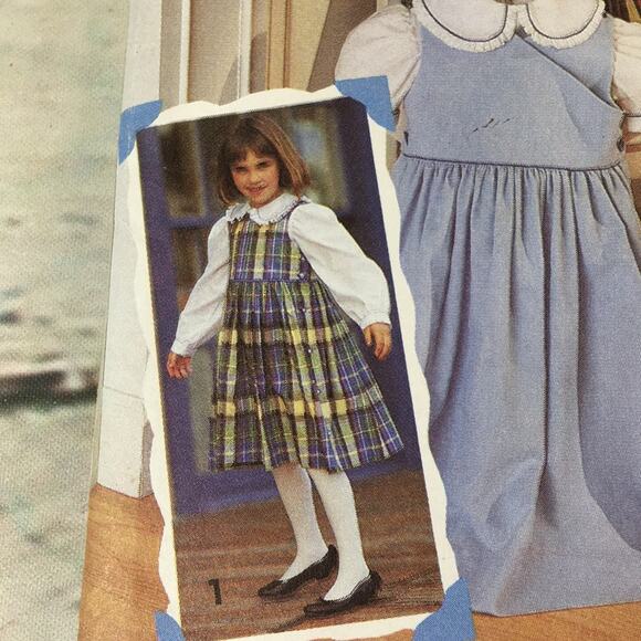 Vintage Simplicity 7944 Sewing Pattern Smock Dress Jumper Blouse Sz AA 2-4 - Picture 4 of 11